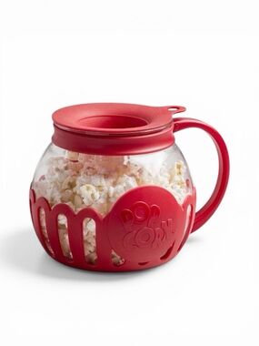 Tasty Mini Glass Microwave Popcorn Popper